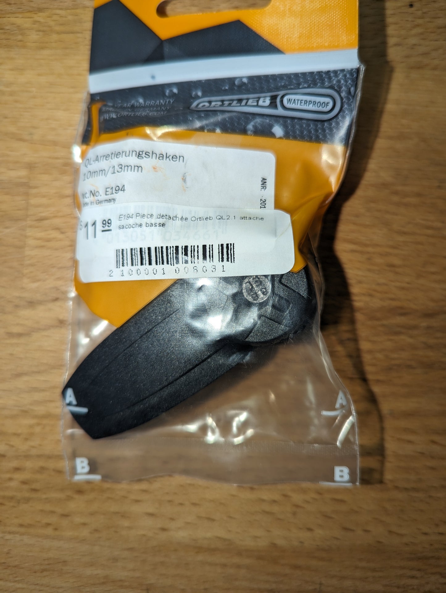 Piece detachée Ortlieb QL2.1 attache sacoche basse