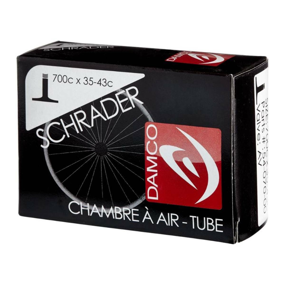 CHAMBRE A AIR DAMCO SCHRADER 700X35/43 VALVE 48MM