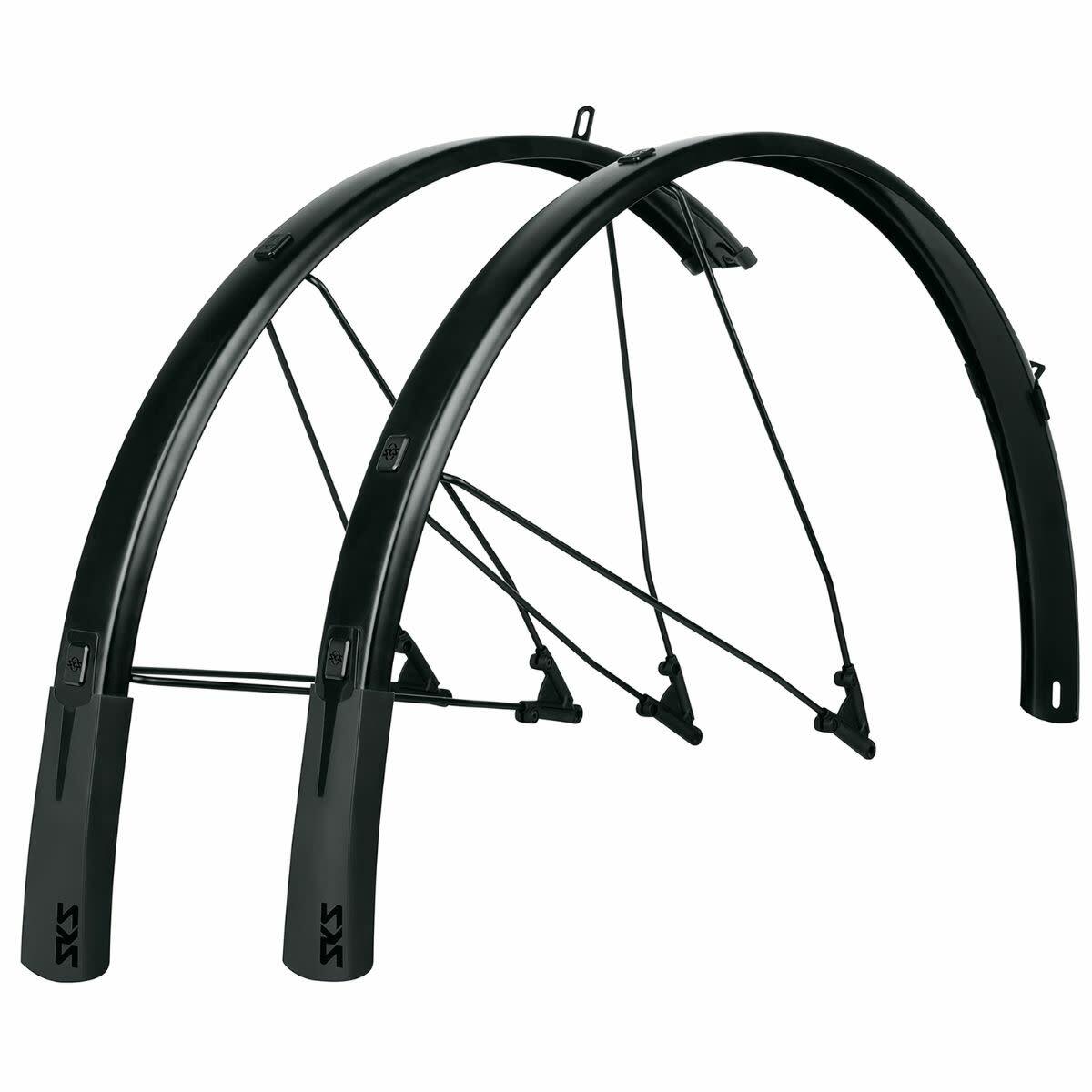 Ensemble de garde-boues SKS Bluemels Style 56mm 700 x 32/47 Noir Mat - Boite Ouverte