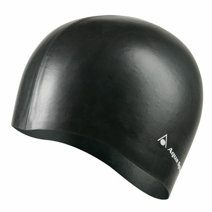 Bonnet de nage Aquasphere volume cheveux long silicone noir