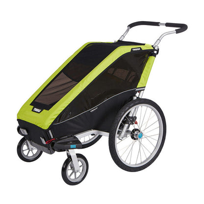 Thule Chariot Cheetah XT 1 with Bicycle Trailer Kit and Stroller Kit - Green