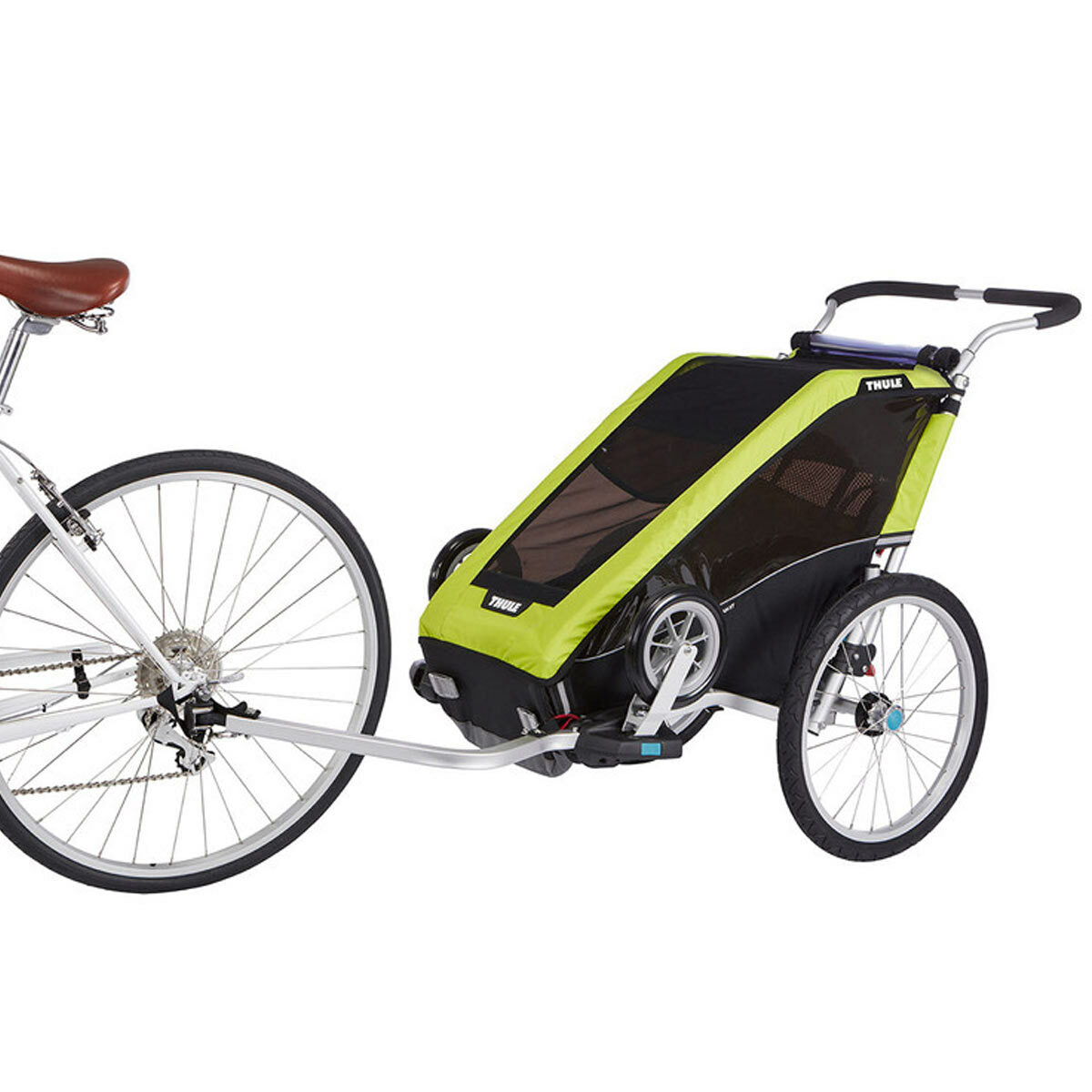 Thule Chariot Cheetah XT 1 with Bicycle Trailer Kit and Stroller Kit - Green