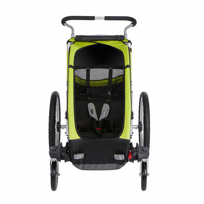 Thule Chariot Cheetah XT 1 with Bicycle Trailer Kit and Stroller Kit - Green