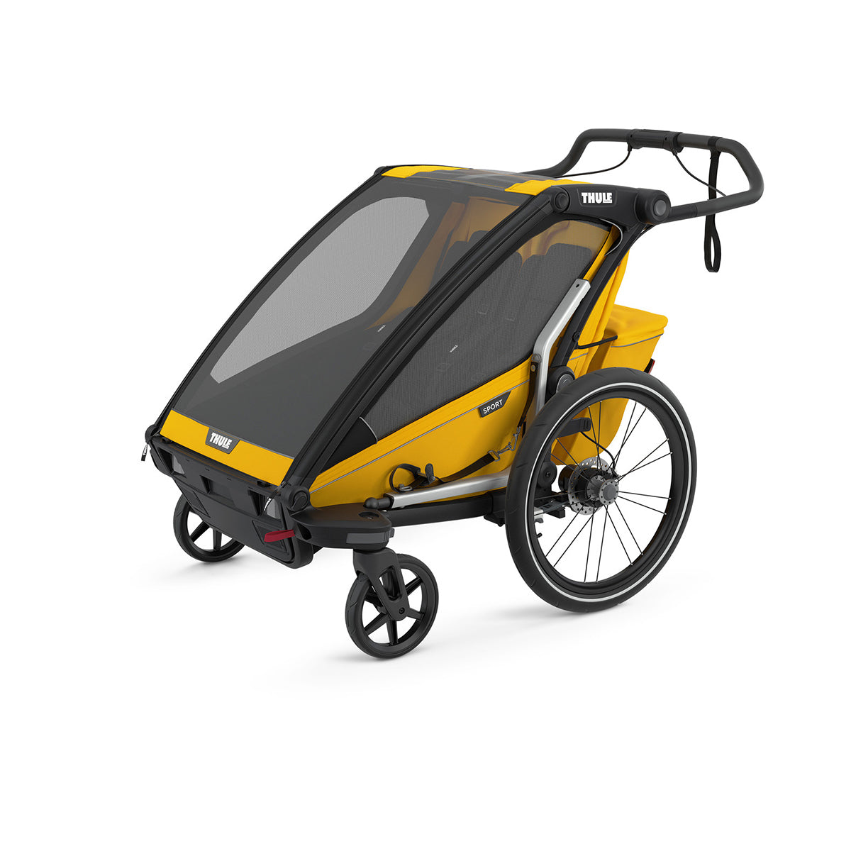 Thule Chariot Sport 2 with Bike and Stroller Set Special Edition Yellow Spectra
