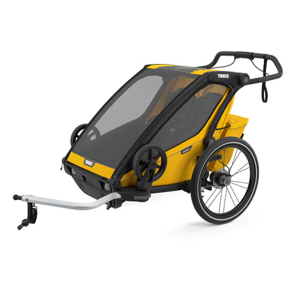 Thule Chariot Sport 2 with Bike and Stroller Set Special Edition Yellow Spectra