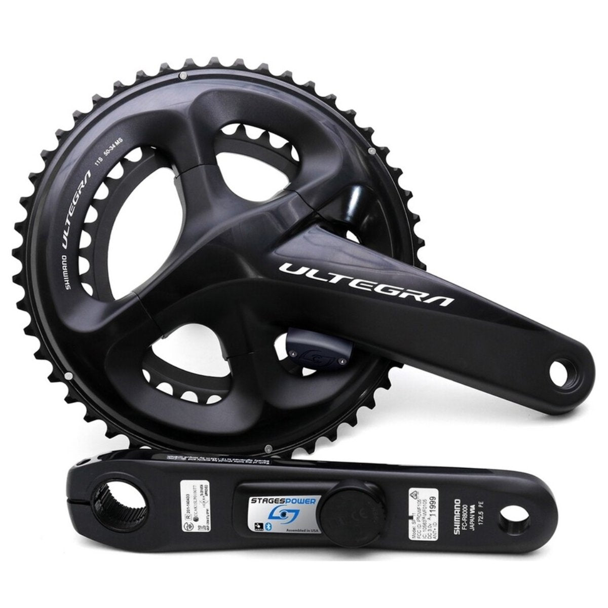Capteur de puissance Stages Cycling Shimano Ultegra R8100 (pédalier complet 36/52)