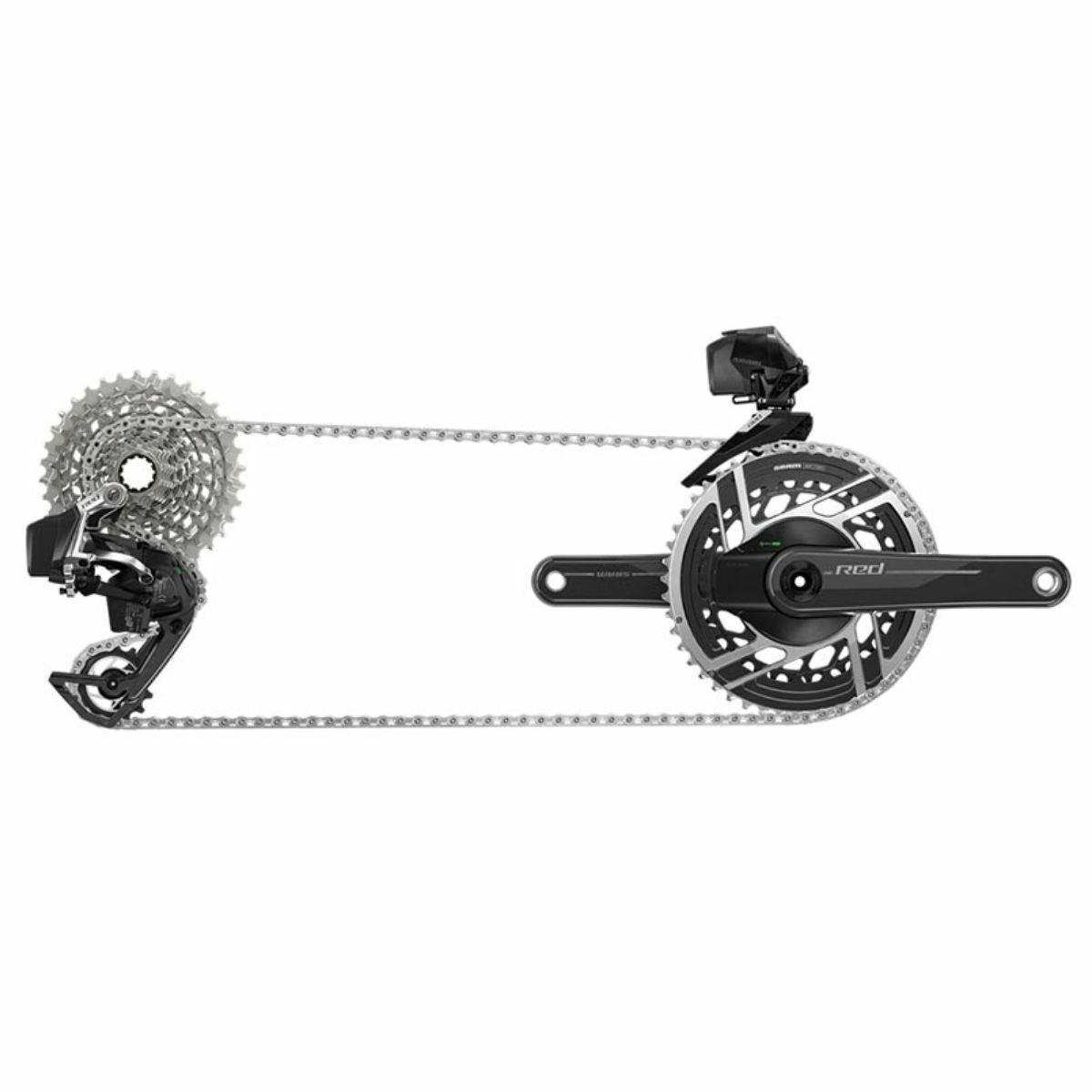 Ensemble de pièces Sram Red AXS E1 2x - inclus manettes / freins / dérailleurs / batterie / chargeur/chaine / disques / Hammerhead Karoo