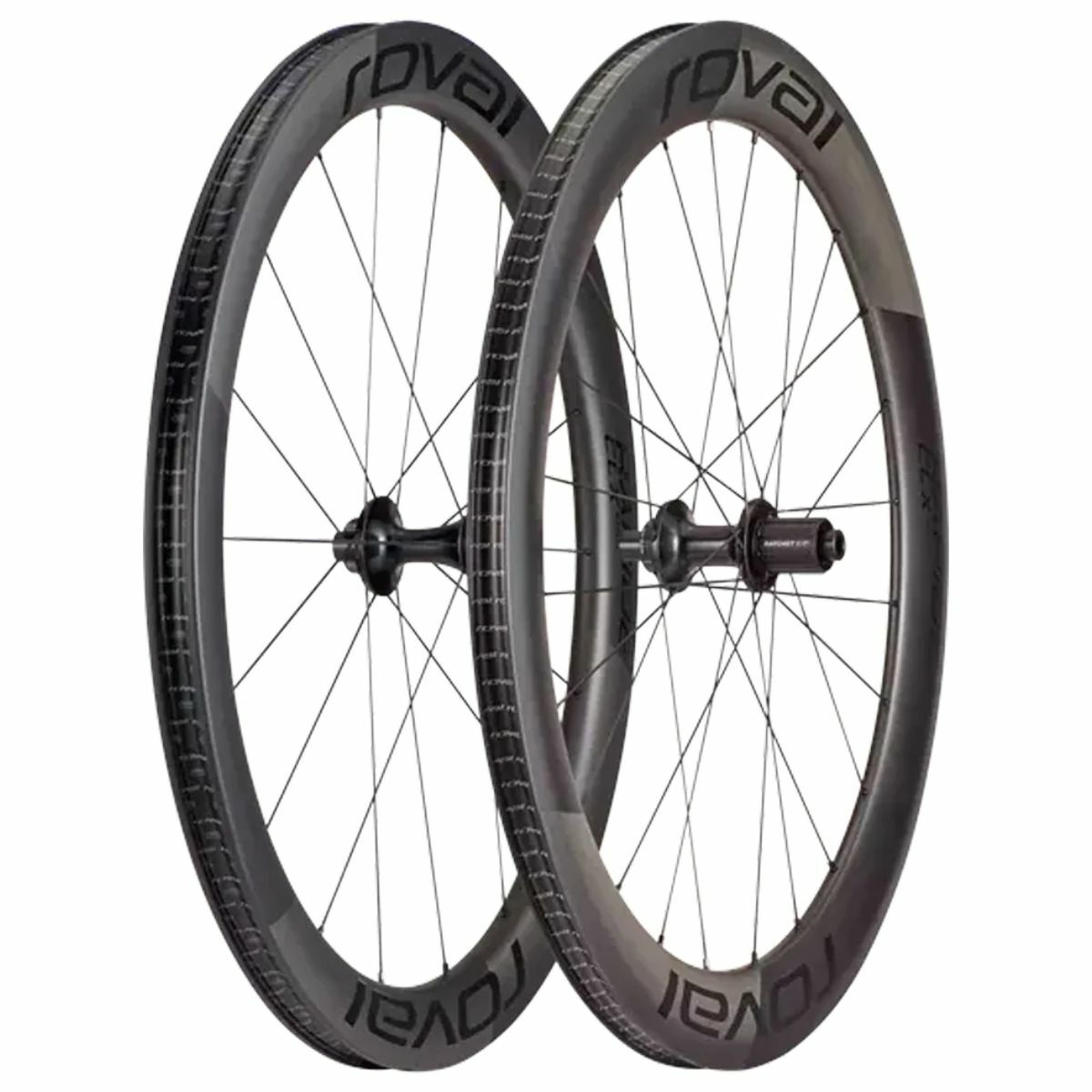 Roues Démonstrateur Roval Rapide CLX II disque tubeless HG carbone/noir paire avec pneus