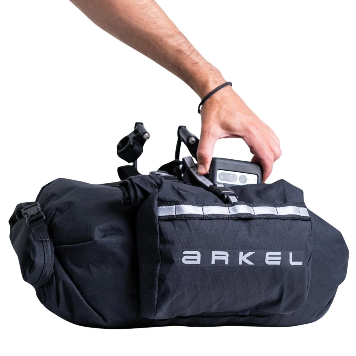 Sac de guidon Arkel rollpacker avant 15  - avec support -noir