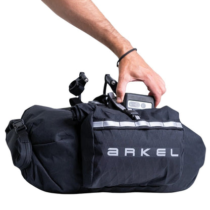 Sac de guidon Arkel rollpacker avant 15  - avec support -noir